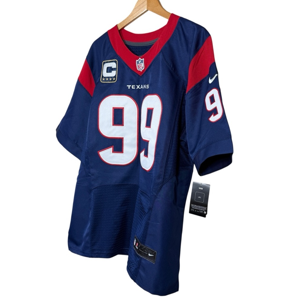 Houston Texans Jersey XL Blue JJ Watt #99 NFL Football Nike OnField Size 44 NWT - Picture 3 of 11